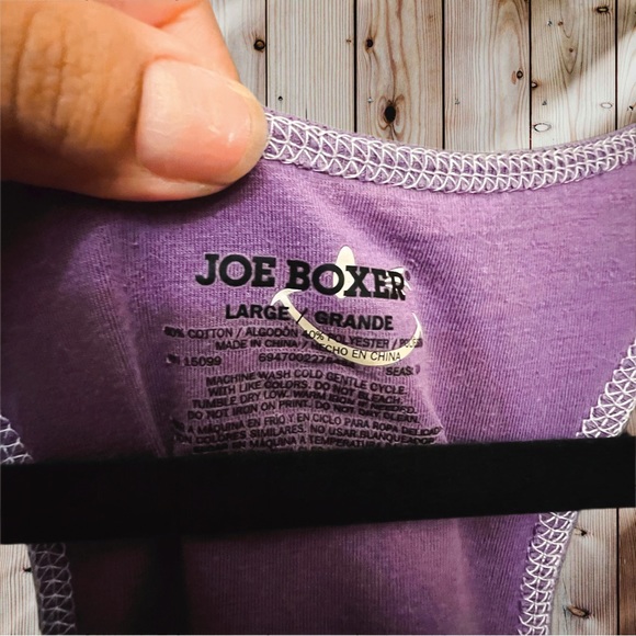 Joe Boxer Purple Tank Top. Size L - Picture 2 of 6